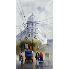 Zahid Ashraf, 12 x 24 inch, Acrylic on Canvas, Cityscape Painting, AC-ZHA-155